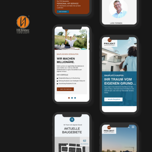 Website für Grundstücksentwickler PVS - hebatec.de