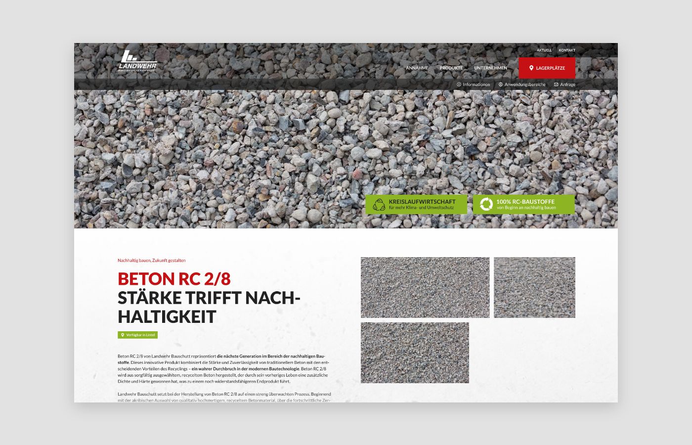 Webdesign Bauschutt Landwehr Galerie 2