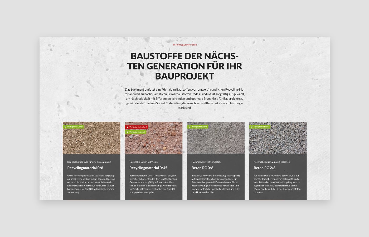 Webdesign Bauschutt Landwehr Galerie 1