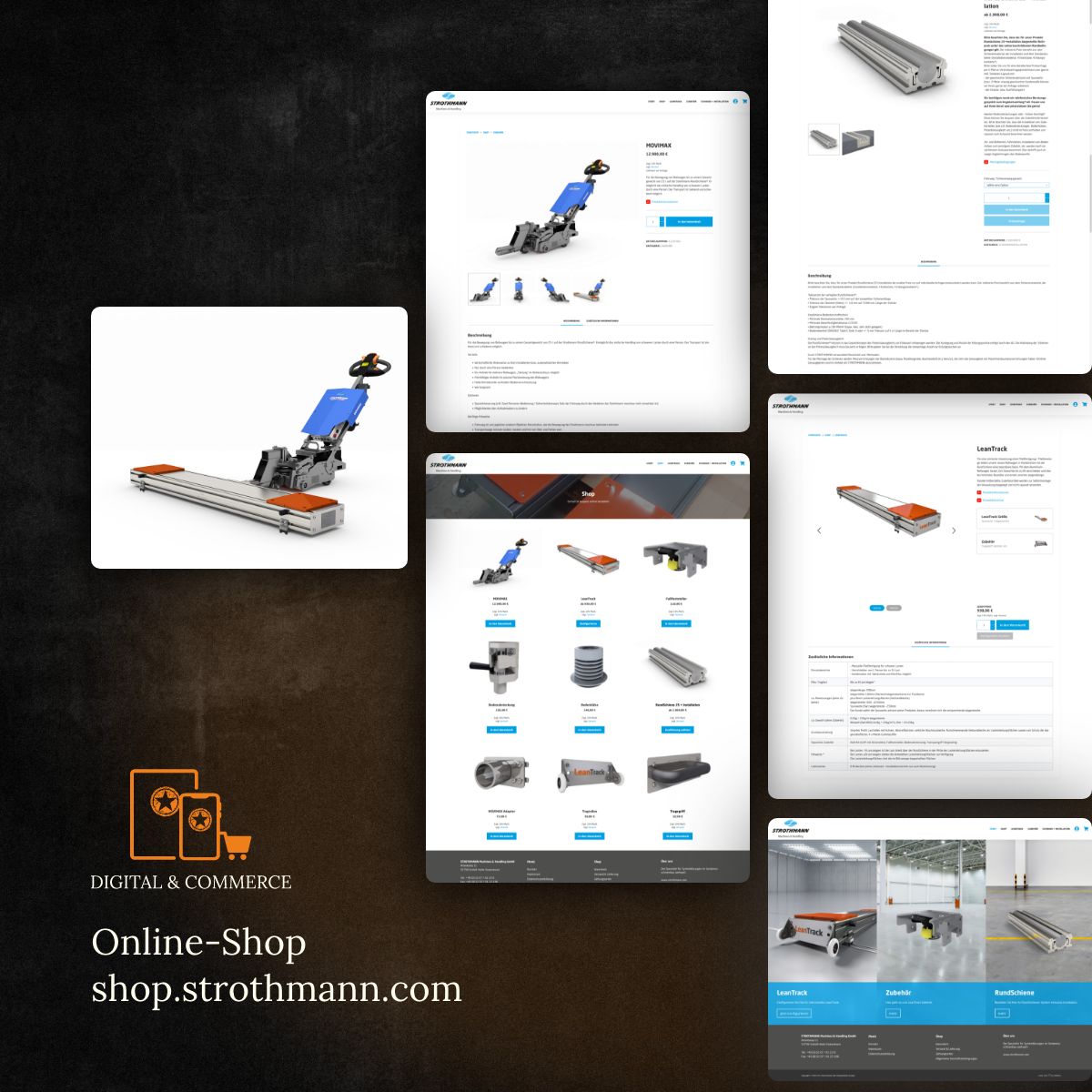 Online-Shop für die Strothmann Machines & Handling GmbH